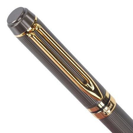 Ручка подарочная шариковая GALANT "Dark Chrome", корпус матовый хром, золотистые детали, пишущий узел 0,7 мм, синяя, 140397 