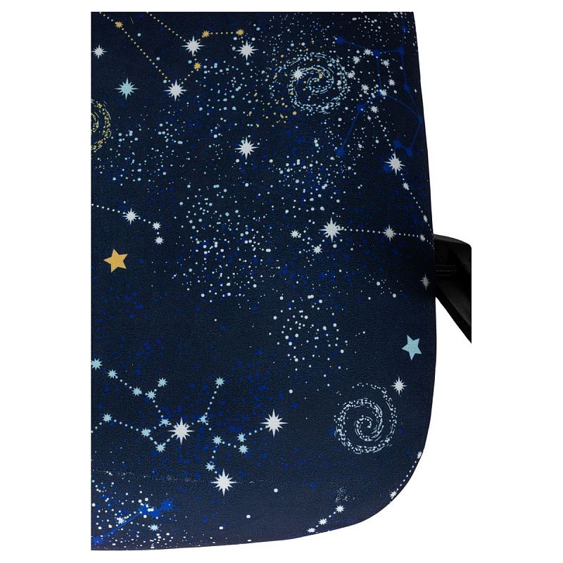 Кресло детское Helmi HL-K95 R (695) "Airy", спинка сетка /сиденье ткань с рисунком зодиак т.синий, пиастра