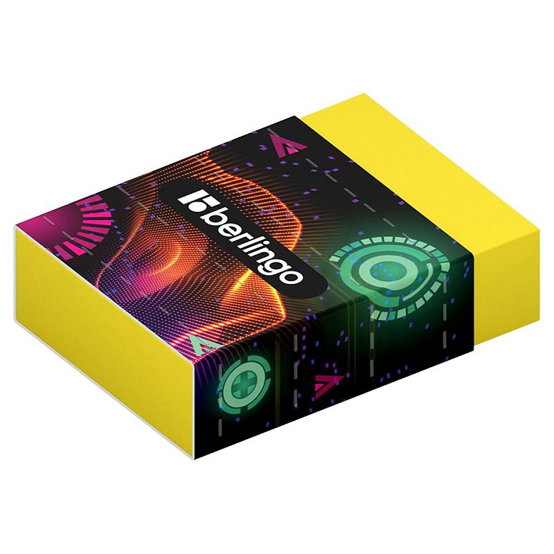 Ластик Berlingo "Futureal", Eco-PVC, картонный держатель, 45*32*11мм 