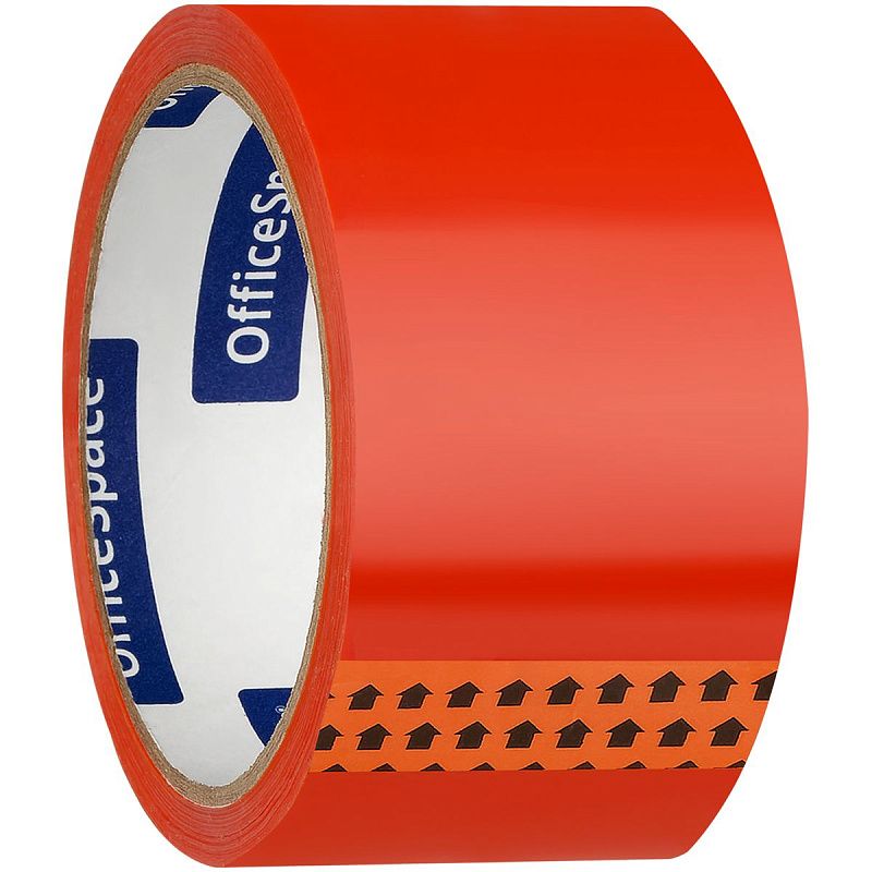 Клейкая лента упаковочная OfficeSpace, 48мм*40м, 45мкм, оранжевая, ШК