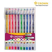Набор гелевых ручек Crown "Hi-Jell Color" 10шт., 10цв., ПВХ уп., европодвес