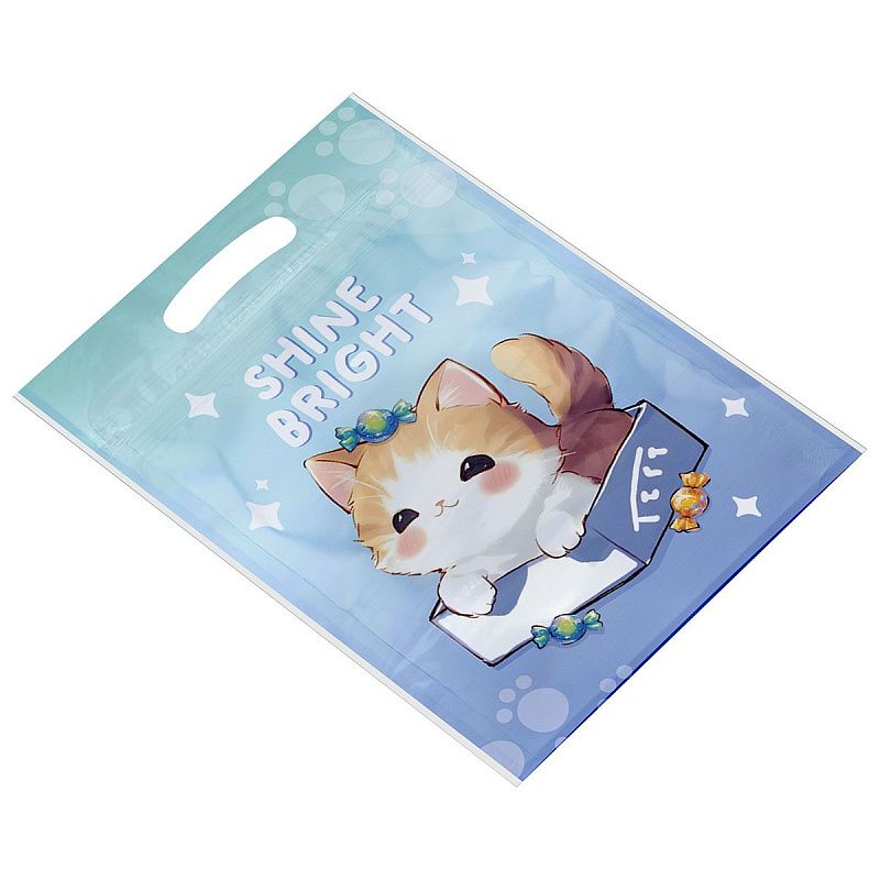 Набор подарочных пакетов 15*22 см, зип-лок, MESHU "Милые котята", 35шт.