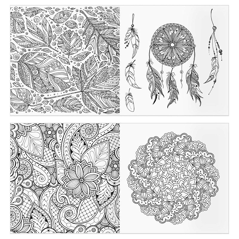 Раскраска для взрослых 228*228, 64 стр., ТРИ СОВЫ "Антистресс-терапия. Узоры", склейка