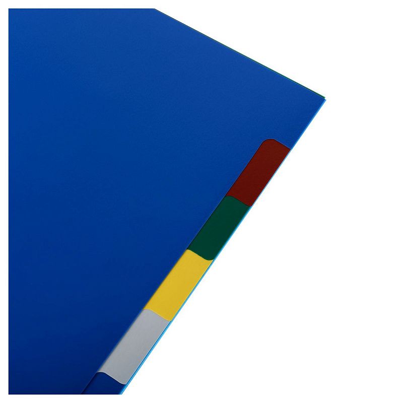 Разделитель листов OfficeSpace А4, 10 листов, без индексации, цветной, пластиковый 