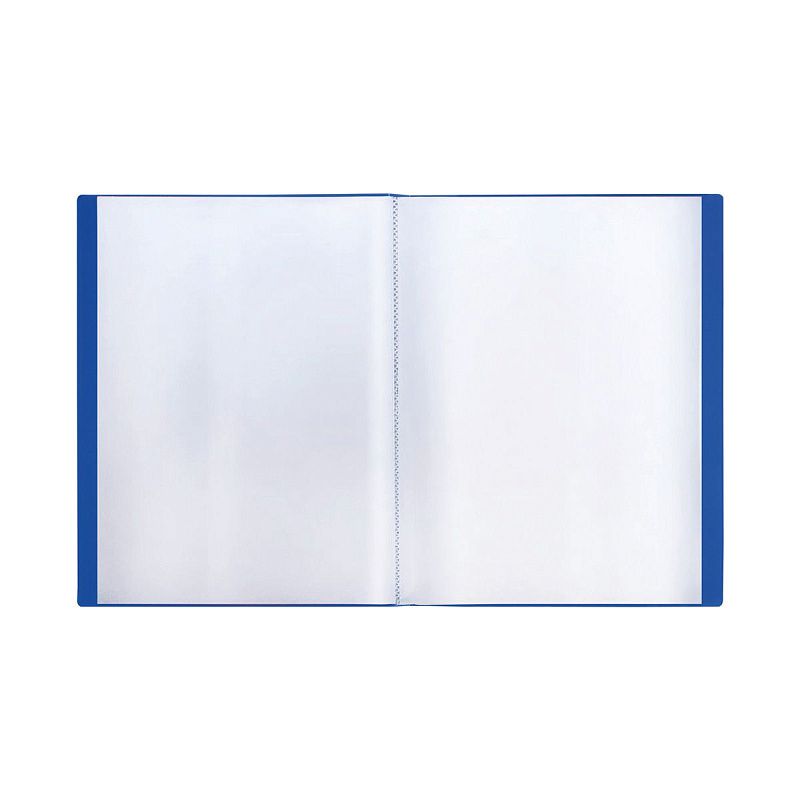 Папка с 40 вкладышами СТАММ А4, 21мм, 500мкм, пластик, синяя 