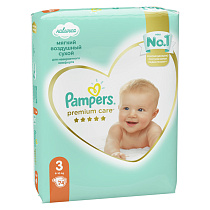 Подгузники Pampers "Premium", миди (6-10 кг), 74шт. (ПОД ЗАКАЗ)