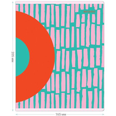 Тетрадь предметная 48л. MESHU "Bright splash" - Физика, матовая ламинация, выборочный УФ-лак