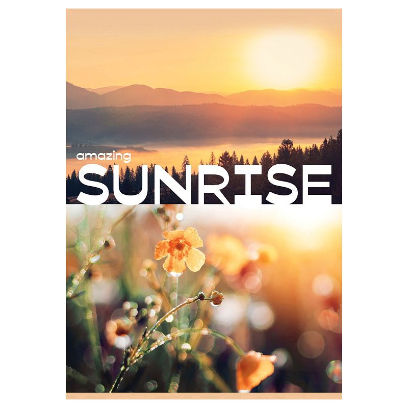 Тетрадь 48л., А4, клетка BG "Рассвет", суперэконом