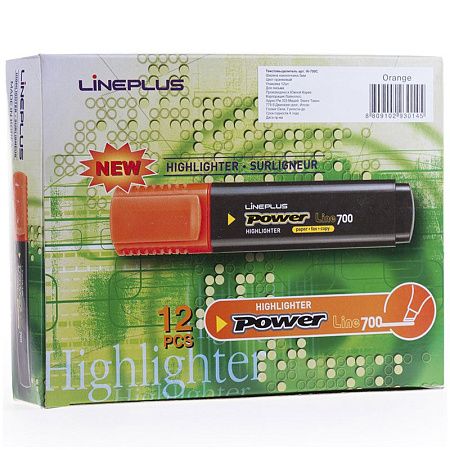 Текстовыделитель Line Plus "HI-700C" оранжевый, 1-5мм 
