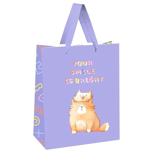 Пакет подарочный 26*32*12см MESHU "You are special", выб.лак, белый крафт
