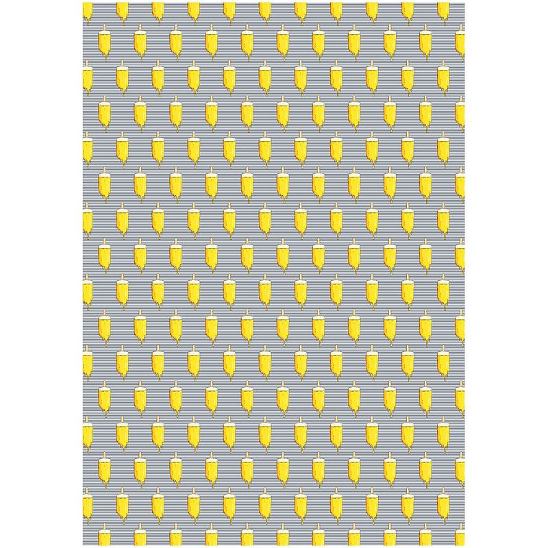Упаковочная бумага глянц. 70*100см, MESHU "Мороженое", 80г/м2