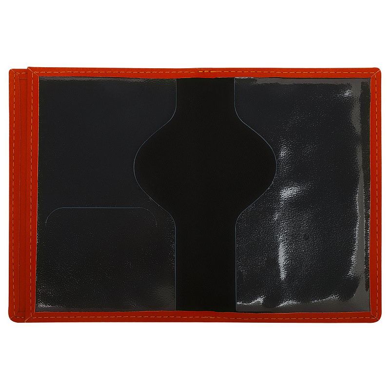 Обложка для автодокументов + паспорт OfficeSpace "AutoFiles", экокожа, красная 