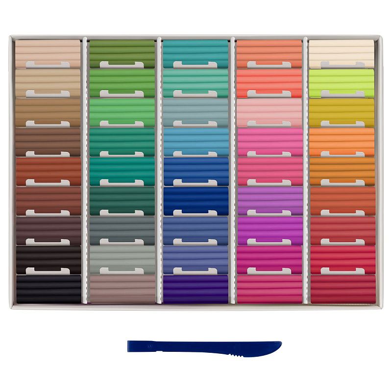 Пластилин Мульти-Пульти "Волшебник Изумрудного Города", 45 цветов, 630г, со стеком, картон. упаковка