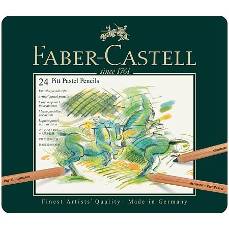 Пастельные карандаши Faber-Castell "Pitt Pastel", 24цв., метал. коробка