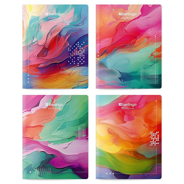 Тетрадь 48л., A5, клетка Berlingo "Collision XS", 80г/м2, софт-тач, ассорти