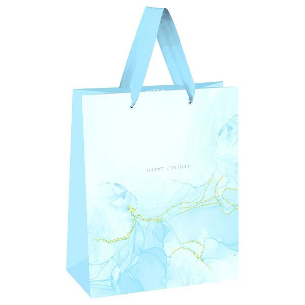 Пакет подарочный 26*32*12см MESHU "Marble pattern", фольга, матовая ламинация