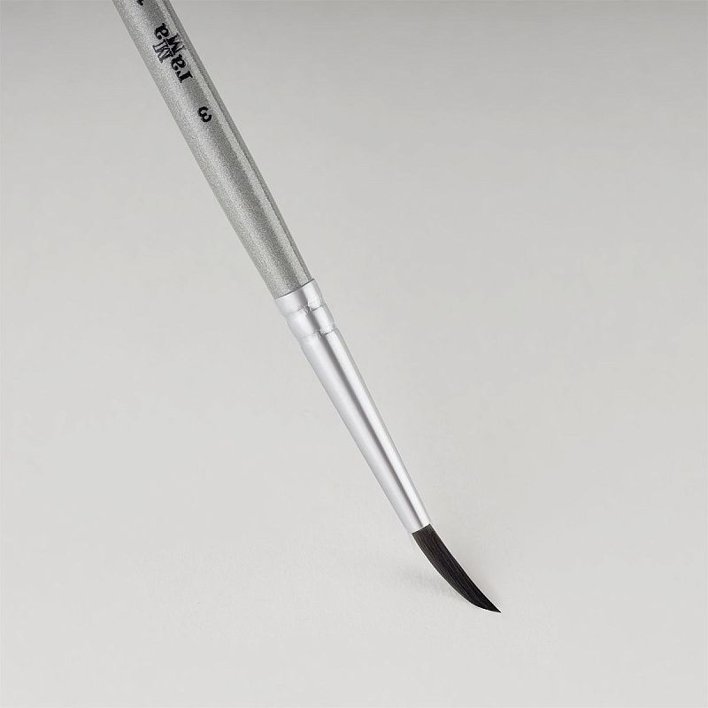 Кисть художественная синтетика имитация белки Гамма "Арбат", круглая №3, короткая ручка