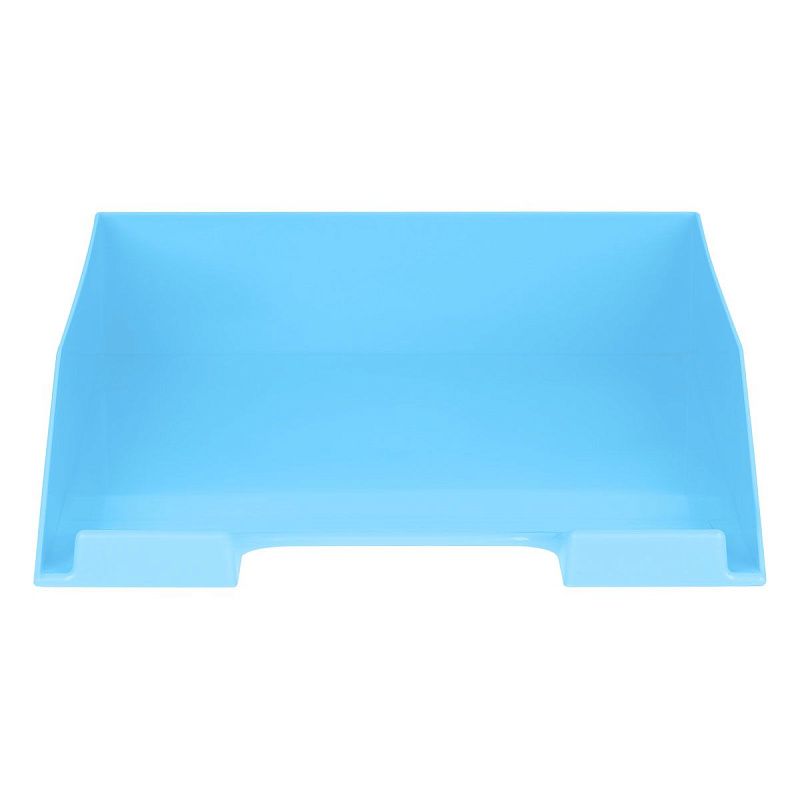 Лоток для бумаг горизонтальный СТАММ "Фаворит", голубой