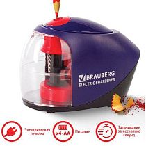 Точилка электрическая BRAUBERG "Delta", питание от 4 батареек АА, спиралевидное лезвие, 228421 Точилка электрическая BRAUBERG "Delta", питание от 4 батареек АА, спиралевидное лезвие, 228421
