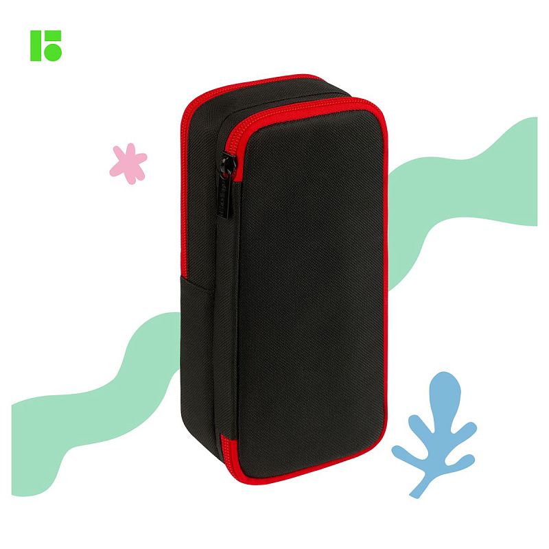 Пенал 2 отделения, 205*80*55 Berlingo "Tokyo", полиэстер, внутренний органайзер, магнит 