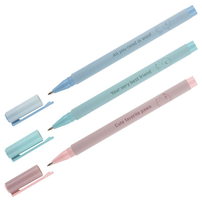 Ручка шариковая MESHU "Monochrome" синяя, 0,5мм, корпус ассорти