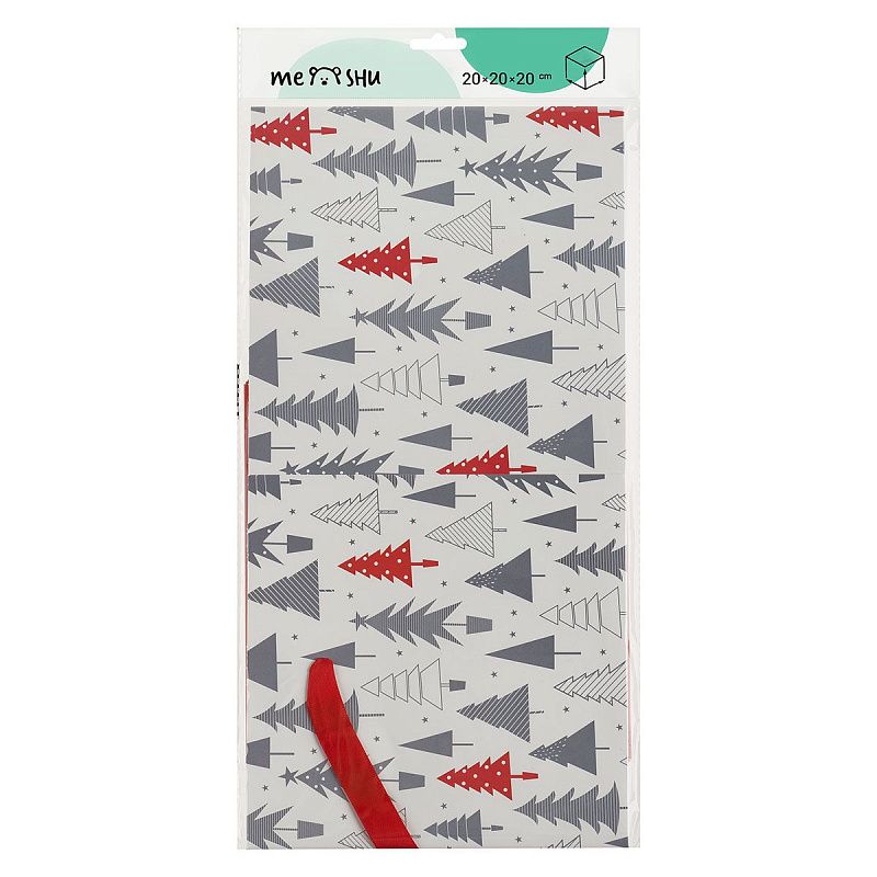 Коробка складная подарочная MESHU "Сканди", (20*20*20см), с лентой