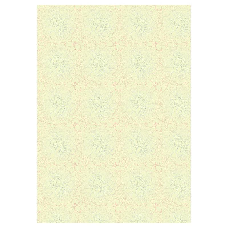 Упаковочная бумага глянц. 70*100см, MESHU "Grace twigs", 80 г/м2, ассорти, 5 дизайнов