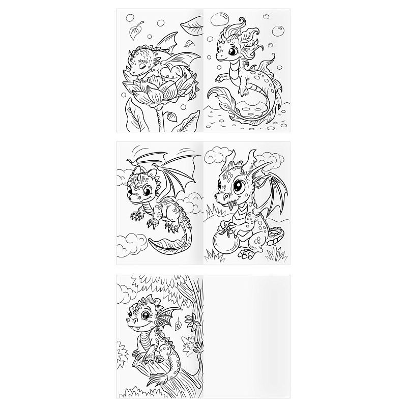 Раскраска А4,  8 стр., ТРИ СОВЫ "Сказочная раскраска"