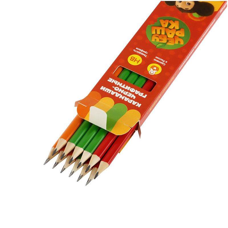 Карандаш ч/г Мульти-Пульти "Чебурашка" HB, заточен., ассорти 