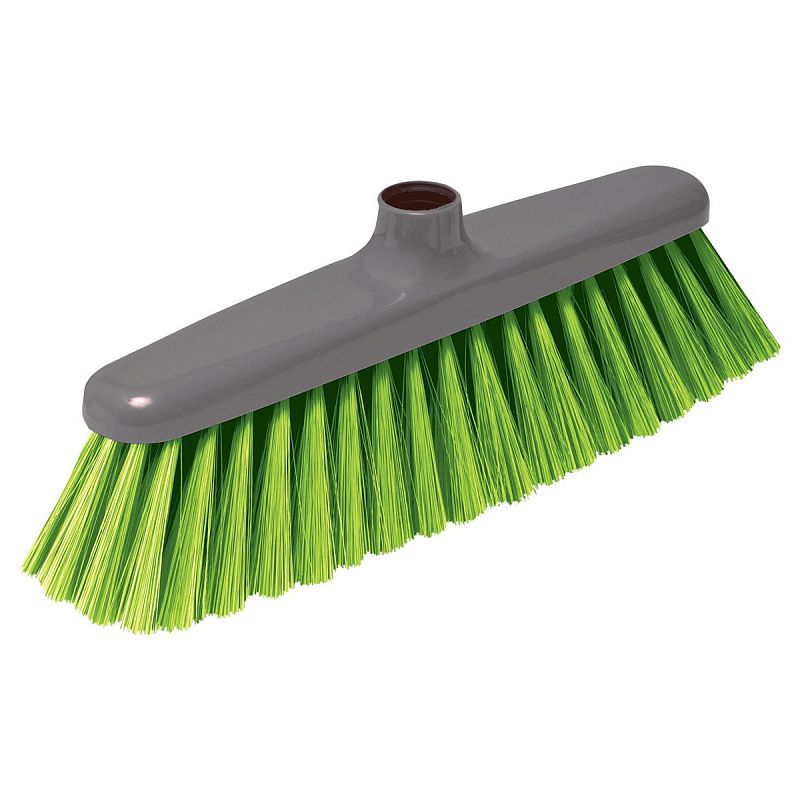 Щетка для уборки YORK "Елизавета" без черенка, ширина 30см, щетина 6,8см, пластик, еврорезьба, цвет ассорти