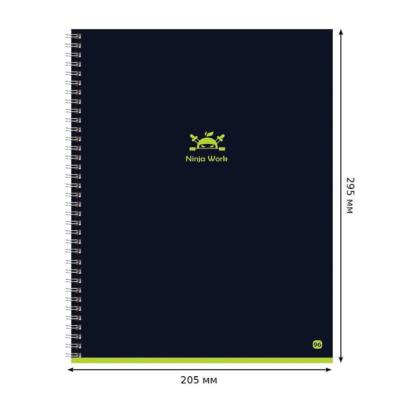 Тетрадь 96л., А4, клетка, на гребне BG "Real man", неоновый пантон