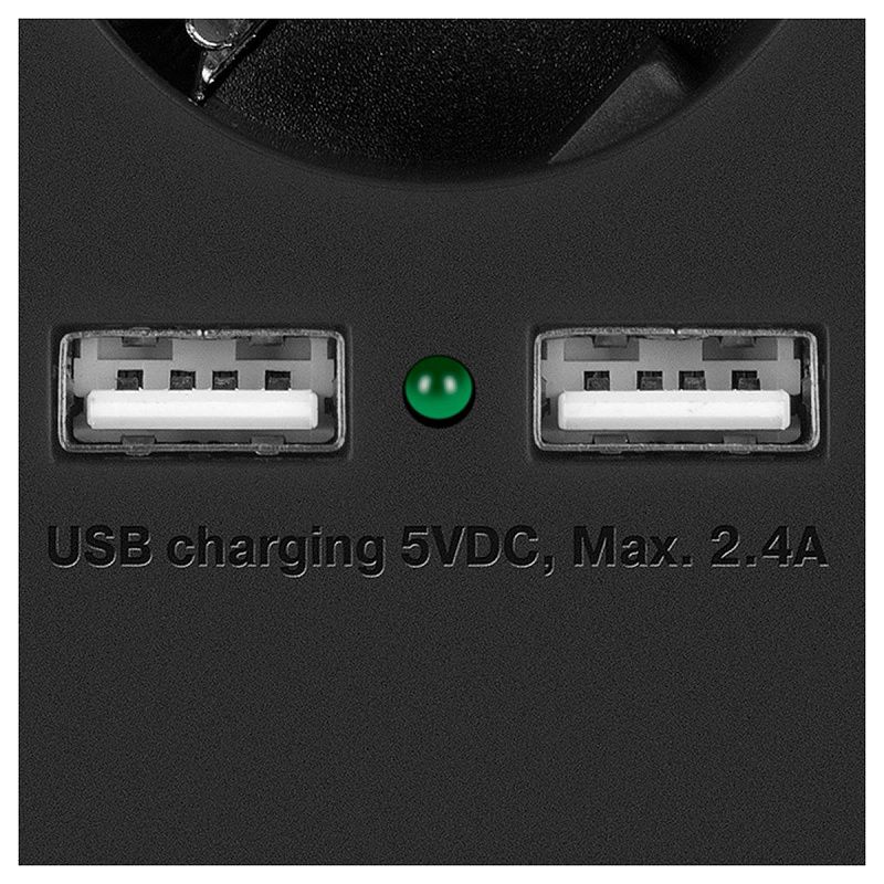 Сетевой фильтр Sven SF-05LU 5 розеток, ,2*USB 2.4А, 5м, черный