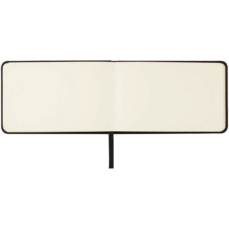 Скетчбук 80л., 140*90 Гамма "Студия", черный, твердая обложка, на резинке, слоновая кость, 140г/м2