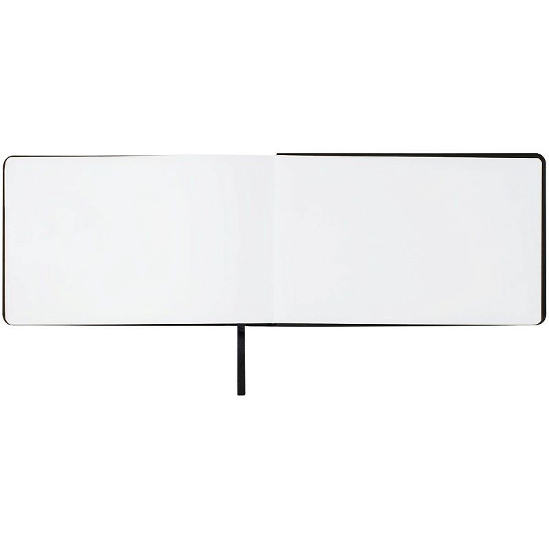 Скетчбук 80л., 210*130 Гамма "Студия", черный, твердая обложка, на резинке, белая, 140г/м2