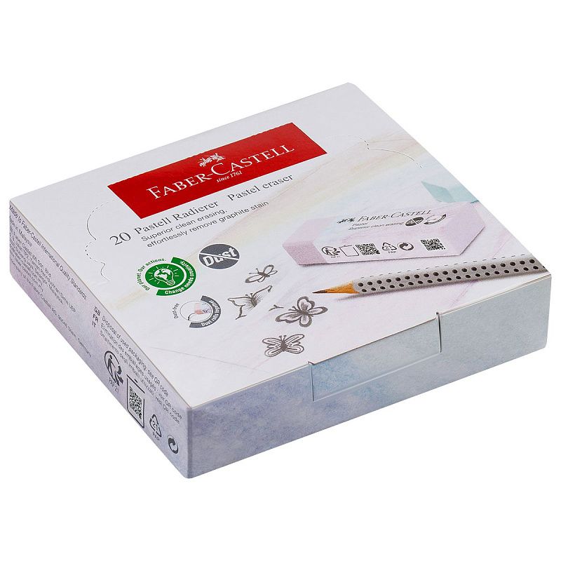 Ластик Faber-Castell "Dust Free Pastel", прямоугольный, ассорти 
