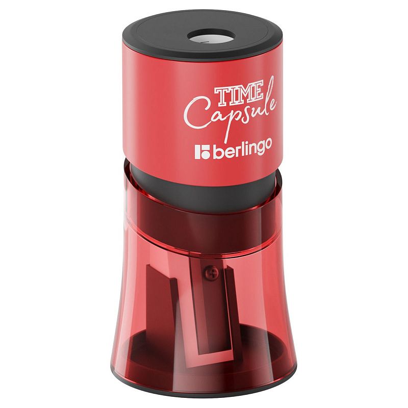 Точилка пластиковая Berlingo "TimeCapsule" 2 отверстия, контейнер, ассорти 