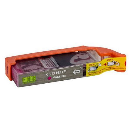 Картридж струйный CACTUS (CS-CLI451M) для CANON Pixma iP7240, пурпурный 