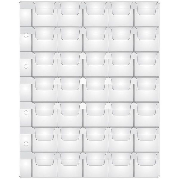 Лист для альбома OfficeSpace "Optima" на 35 монет 35*35, 120мкм