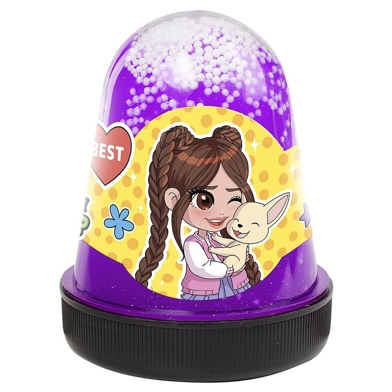 Слайм Slime "Милана Хаметова", розовый/голубой/фиолетовый/белый, 130г., ассорти