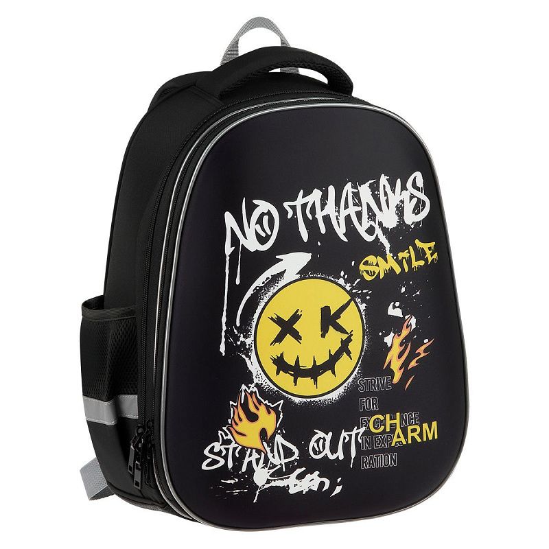Ранец ArtSpace School Friend "No, thanks" 39*30*18см, 2 отделения, 2 кармана, анатомическая спинка