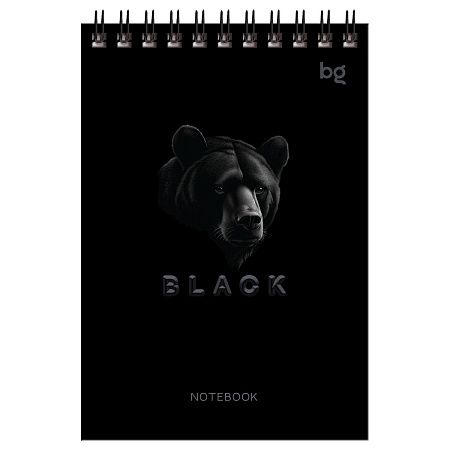 Блокнот А6 60л. на гребне BG "Just black"
