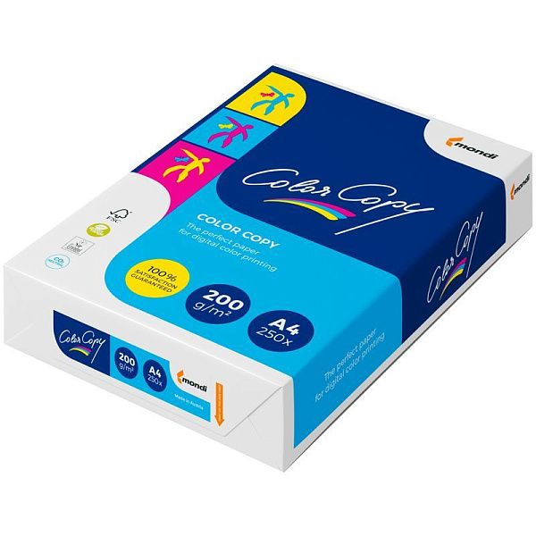 Бумага Color copy А4, 200г/м2, 250л., 161%