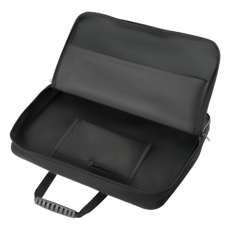 Сумка деловая OfficeSpace "Ancona" ткань, черный, 2 отделения, молния 