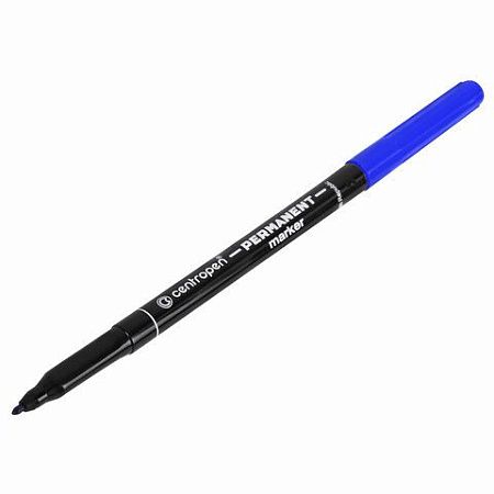 Маркер перманентный CENTROPEN 2536, СИНИЙ, тонкий наконечник, 1 мм, трехгранная зона захвата, 6 2536 0106 