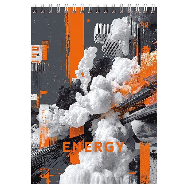 Блокнот А5 80л. на гребне BG "Energy", твердая подложка