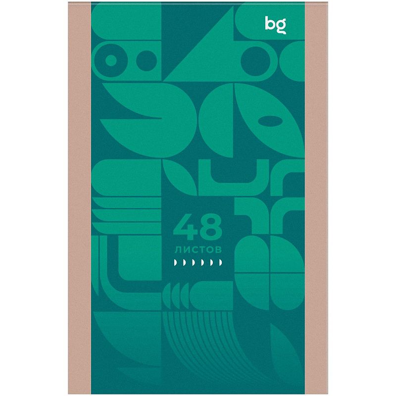 Блокнот А6 48л. на скрепке BG "Моноколор"