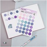 Наклейки бумажные MESHU "Trecker dots blue", 12*18см, 30 наклеек, европодвес