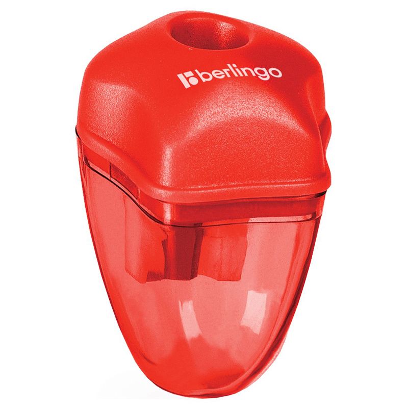 Точилка пластиковая Berlingo "Spike" 1 отверстие, контейнер, ассорти, дисплей 