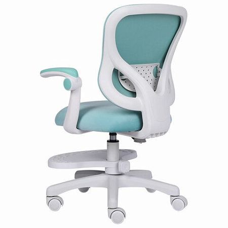 Кресло детское с подставкой для ног BRABIX "Sky MG-206", велюр, голубое, 533155
