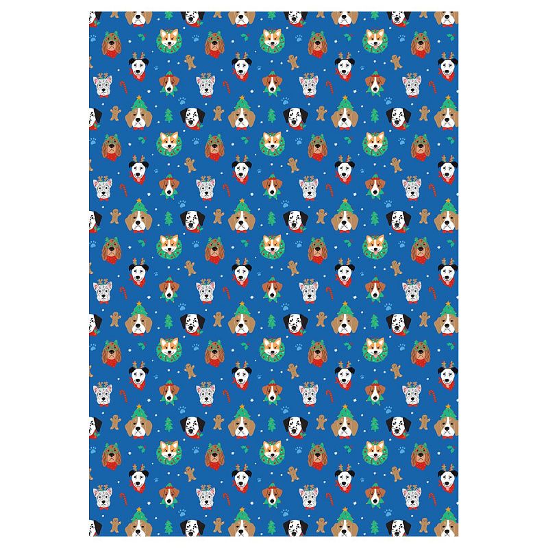 Упаковочная бумага глянц. 70*100см, MESHU "Christmas mood", 80 г/м2, ассорти, 3 дизайна